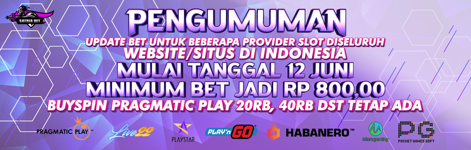 PENGUMUMAN UPDATE BET