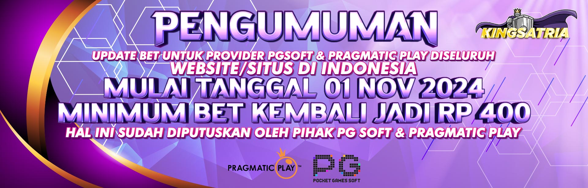 PENGUMUMAN UPDATE BET