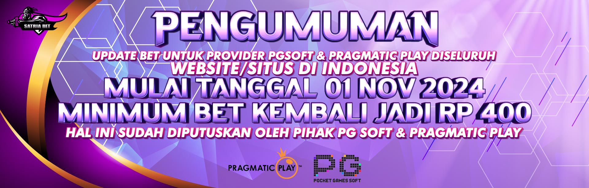 PENGUMUMAN UPDATE BET